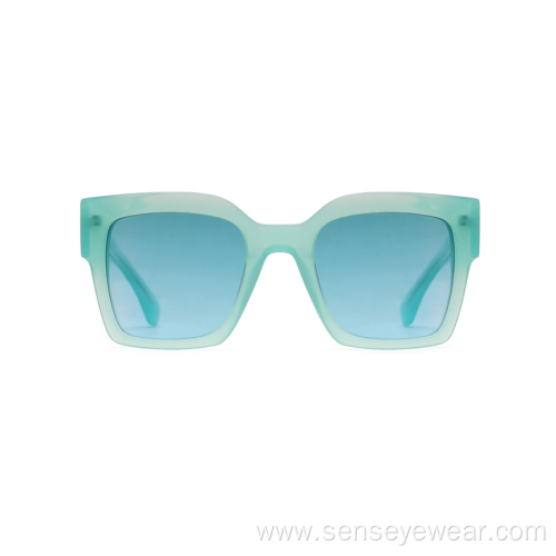 Unisex Oversized Square Uv400 Polarized Acetate Sunglasses